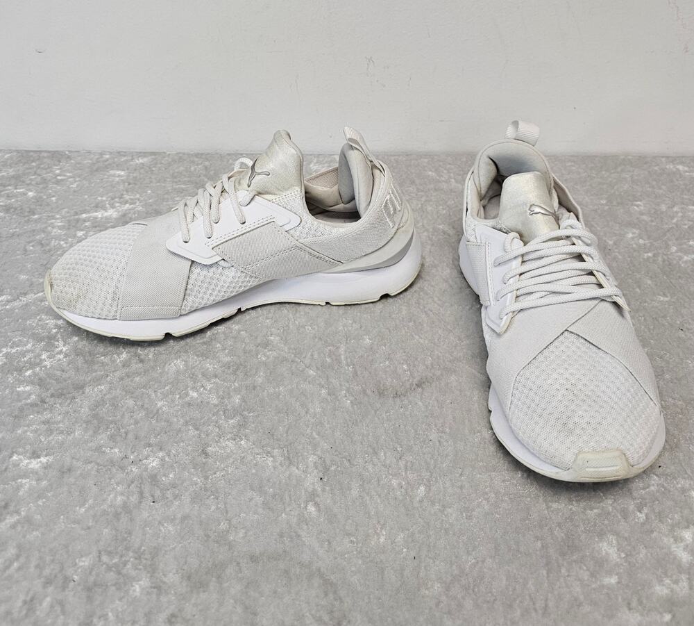 PUMA Muse Satin EP Womens White running sneakers-Size 8